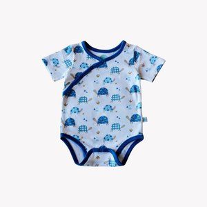 ELEPHANT MOON - Shoulder Snap Short Sleeved Onesie - Toby Tortoise